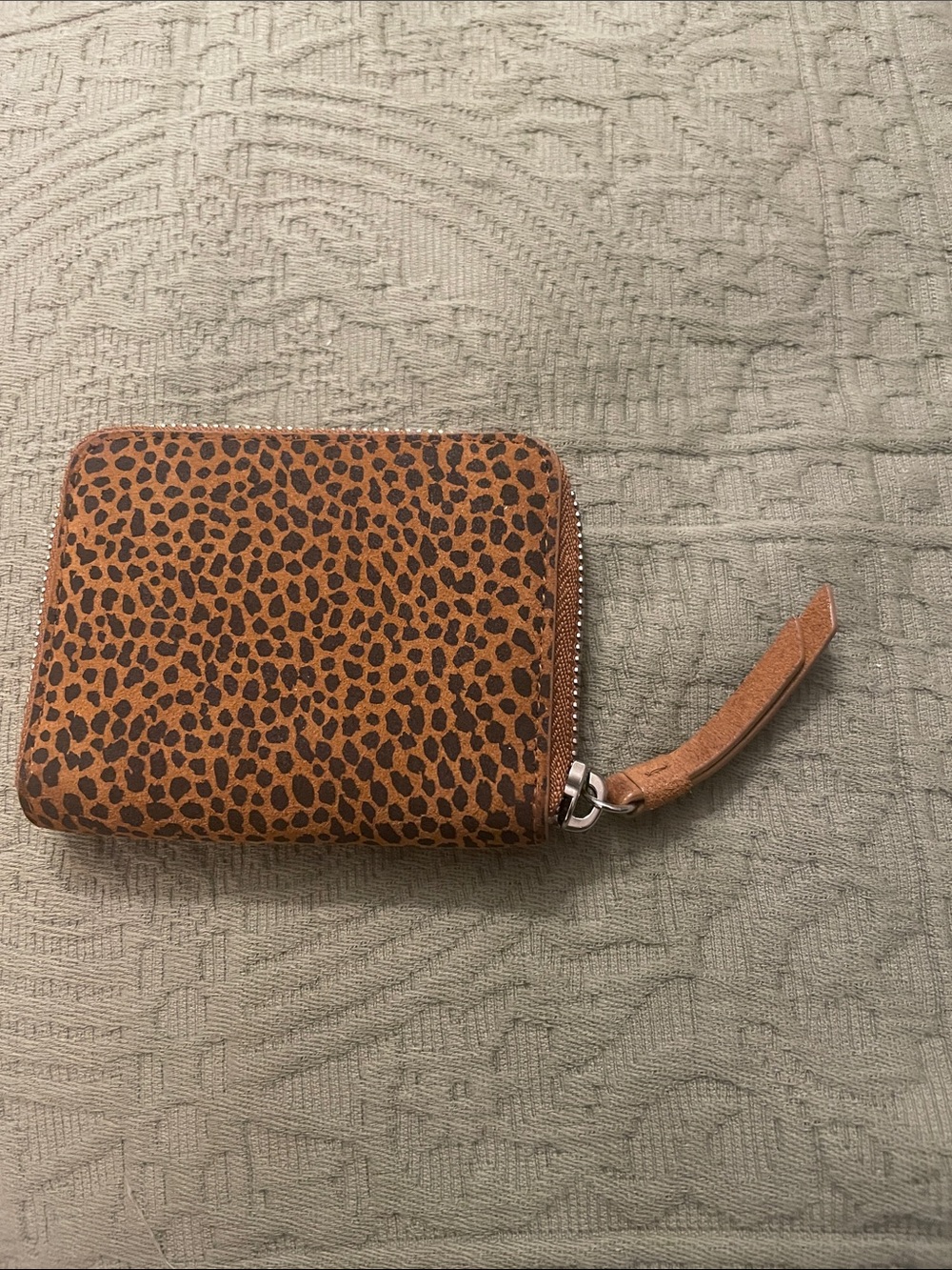 All Saints Leopard-Print Zip Wallet